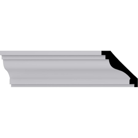 Ekena Millwork 2 3/4"H x 2 1/2"P x 3 3/4"F x 94 1/2"L Artis Smooth Crown Moulding MLD02X02X01AR